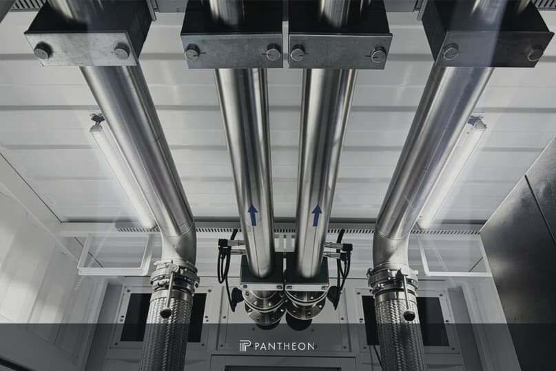 Pantheon Mining dual-loop cooling pipes